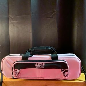 Pink Flute Case w/ Strap and Mouthpiece Cleanser